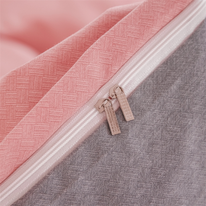 91家纺网 家纺一手货源 找家纺 宝时兰 2025新款加厚纯棉单被套生态磨毛全棉纯色双拼ab版被套单件 双拼-玉灰