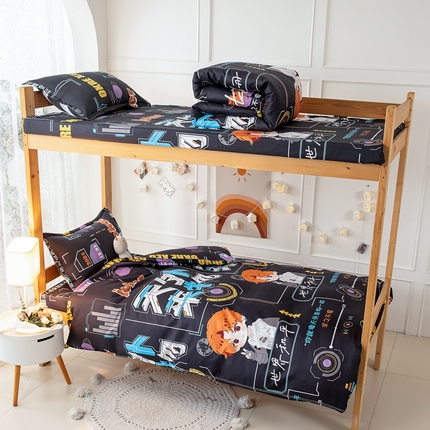 91家纺网 家纺一手货源 找家纺 乐居坊 2024新款亲肤棉美棉芦荟棉四件套学生宿舍床（8月）  天外来物