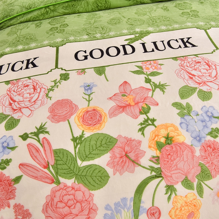 91家纺网 家纺一手货源 找家纺 佳品居 2025新款A类牛奶绒印花单被套 花田梦绿