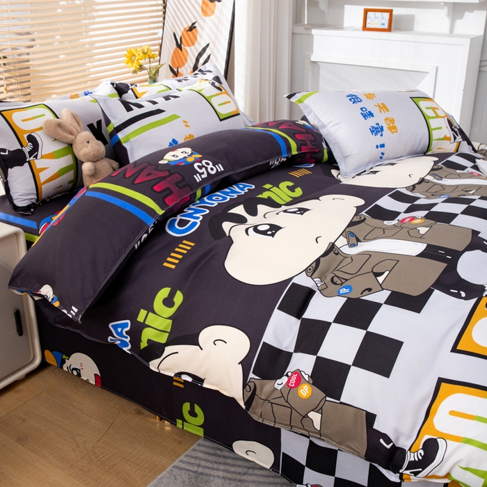 91家纺网 家纺一手货源 找家纺 乐居坊 2024新款亲肤棉美棉芦荟棉四件套新花型（8月）  哇塞小新