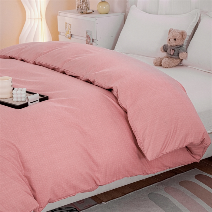 91家纺网 家纺一手货源 找家纺 宝时兰 2025新款加厚纯棉单被套生态磨毛全棉纯色双拼ab版被套单件 纯色-玉色