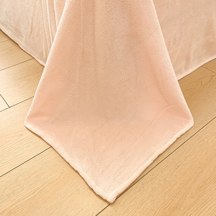 91家纺网 家纺一手货源 找家纺 高克重上色立体雕花牛奶绒着色烂花四件套宝宝绒婴儿绒秋冬加厚法兰绒珊瑚绒三件套 铃兰-粉