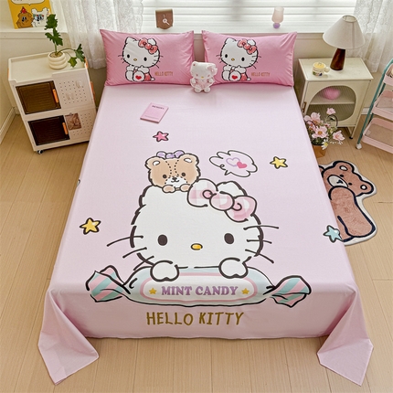 91家纺网 家纺一手货源 找家纺 （总）名兮家居 2024新款大版经典奥特曼-三丽鸥全棉床单 【含防伪标】