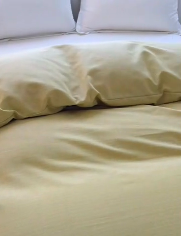 91家纺网 家纺一手货源 找家纺 宝时兰 2025新款加厚纯棉单被套生态磨毛全棉纯色双拼ab版被套单件 纯色-姜黄