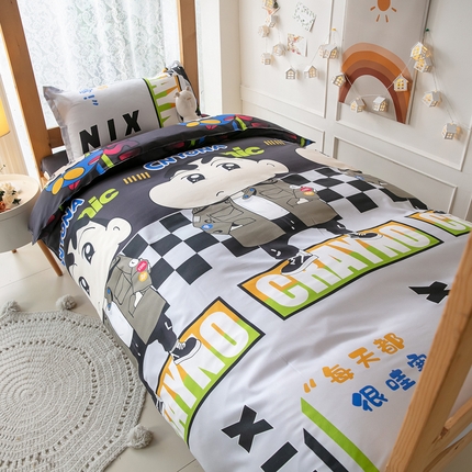 乐居坊 2024新款亲肤棉美棉芦荟棉四件套学生宿舍床（8月）  哇塞小新