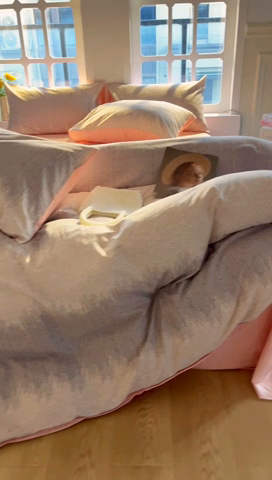 91家纺网 家纺一手货源 找家纺 千朵 2024新款全棉磨毛四件套 流星