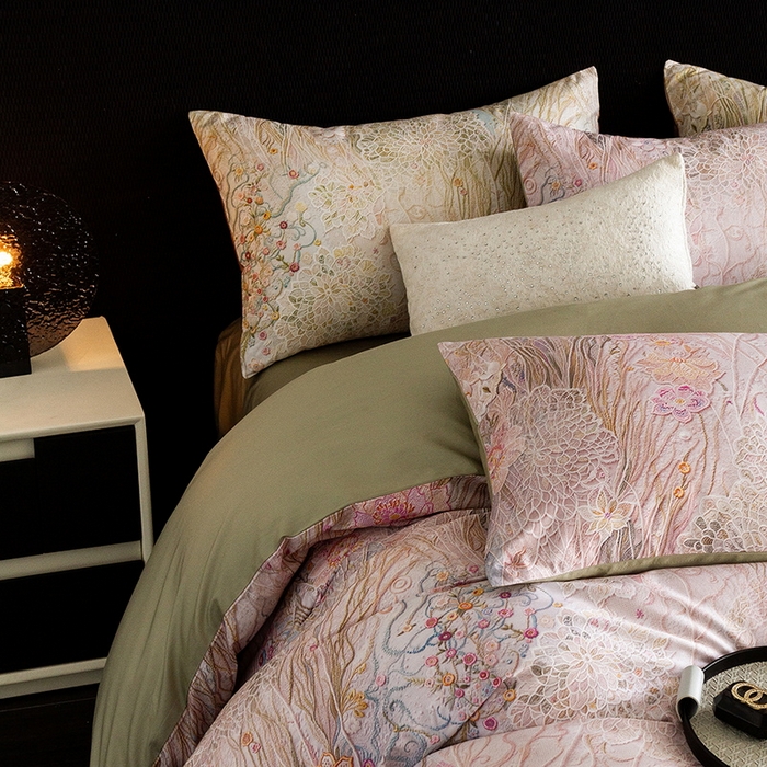 91家纺网 家纺一手货源 找家纺 立奥被业 2024新款60*60数码印花四件套全棉四件套 控价199 秘境绿