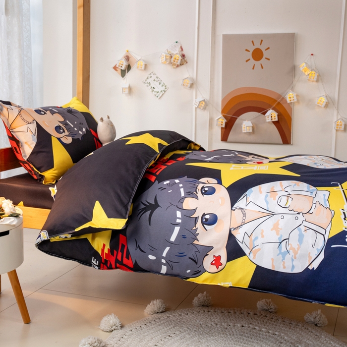 91家纺网 家纺一手货源 找家纺 乐居坊 2024新款亲肤棉美棉芦荟棉四件套学生宿舍床（8月）  北斗星