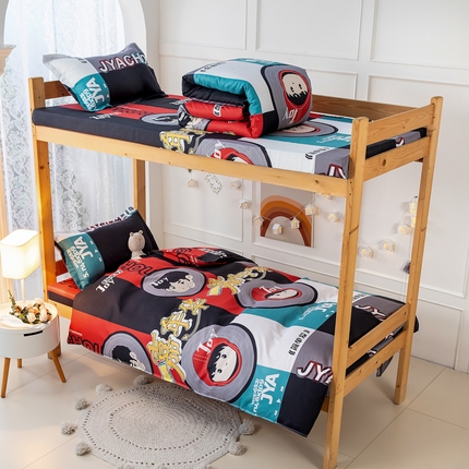 91家纺网 家纺一手货源 找家纺 乐居坊 2024新款亲肤棉美棉芦荟棉四件套学生宿舍床（8月）  嘉年华