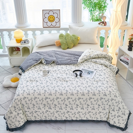 91家纺网 家纺一手货源 找家纺 （总）全美家居 2025新款韩版花边豆豆被