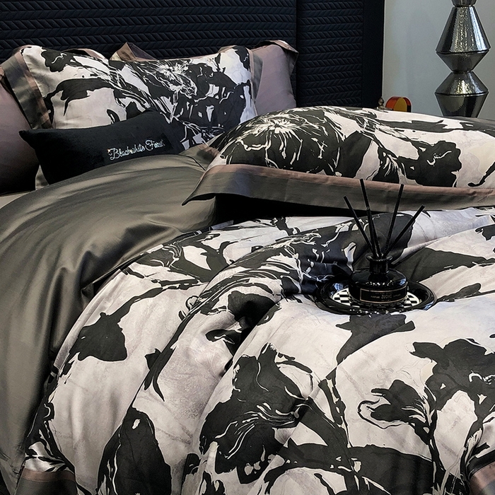 91家纺网 家纺一手货源 找家纺 （总）2024新款高支天丝棉数码印花四件套-向晴