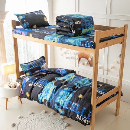 91家纺网 家纺一手货源 找家纺 乐居坊 2024新款亲肤棉美棉芦荟棉四件套学生宿舍床（8月）  魅力熊