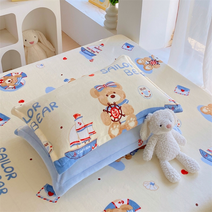 91家纺网 家纺一手货源 找家纺 凯儿家纺 2024新款A类牛奶绒印花枕套 梦想帆船