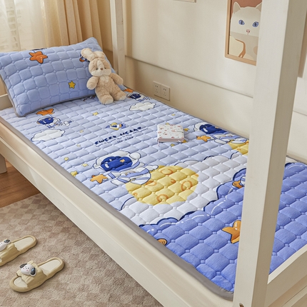 91家纺网 家纺一手货源 找家纺 卡伦家纺 2025新款A类牛奶绒夹棉加厚床垫学生宿舍单人床垫 傲游太空