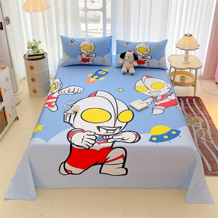 91家纺网 家纺一手货源 找家纺 （总）名兮家居 2024新款大版经典奥特曼-三丽鸥全棉床单 【含防伪标】