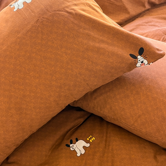 91家纺网 家纺一手货源 找家纺 千朵 2024新款全棉磨毛四件套 梵克