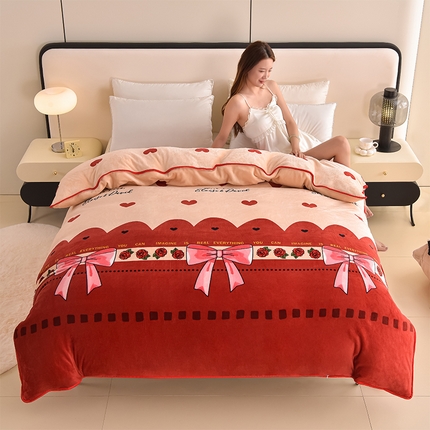 91家纺网 家纺一手货源 找家纺 （总）佳品居 2025新款A类牛奶绒印花单被套