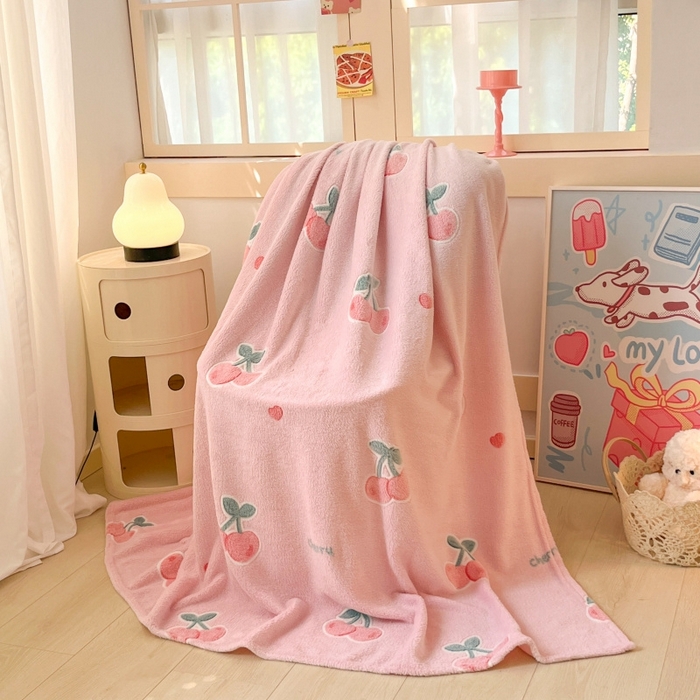 91家纺网 家纺一手货源 找家纺 川悦生活 2024新款高克重双面雪花绒毛毯 毛毯桃心爱语