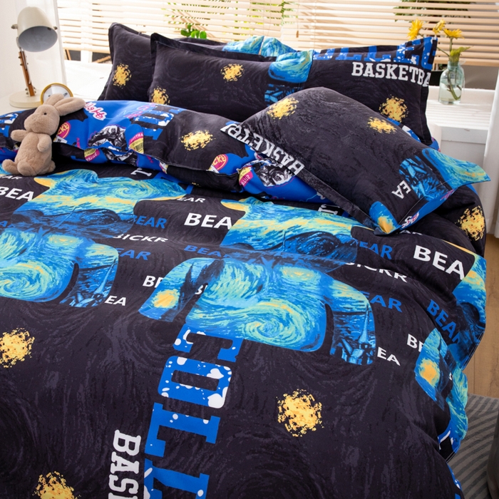 91家纺网 家纺一手货源 找家纺 乐居坊 2024新款亲肤棉美棉芦荟棉四件套新花型（8月）  魅力熊