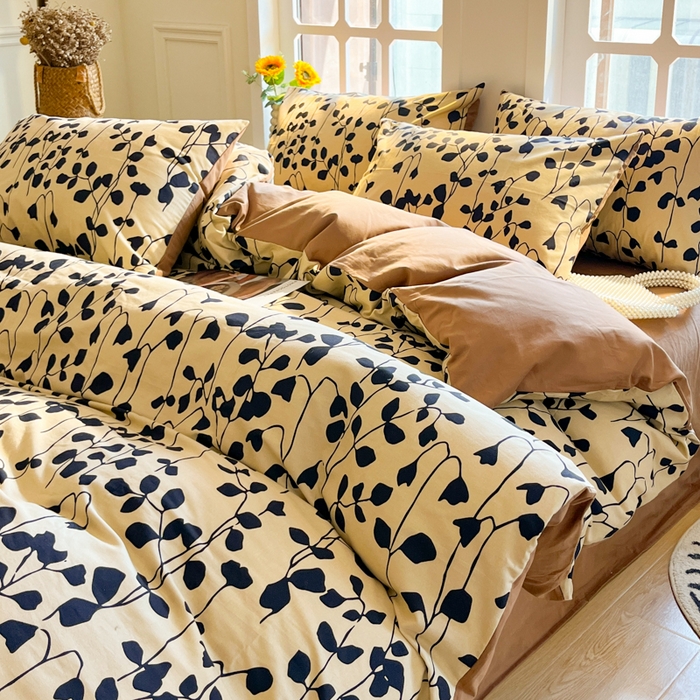 91家纺网 家纺一手货源 找家纺 千朵 2024新款全棉磨毛四件套 芊羽芊寻