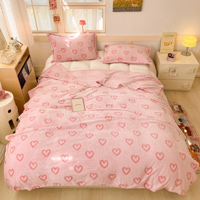 91家纺网 家纺一手货源 找家纺 川悦生活 2024新款高克重双面雪花绒毛毯 毛毯冬日暖语