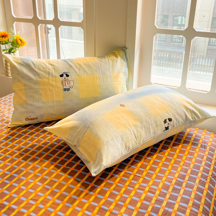 91家纺网 家纺一手货源 找家纺 千朵 2024新款全棉磨毛四件套 萌琪琪