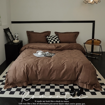 91家纺网 家纺一手货源 找家纺 （总）2024新款60支长绒棉提花四件套--漫时光系列（英文版）