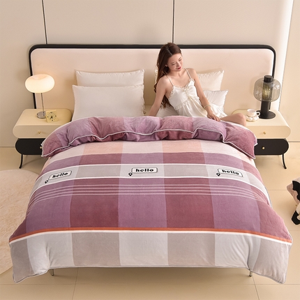 91家纺网 家纺一手货源 找家纺 （总）佳品居 2025新款A类牛奶绒印花单被套