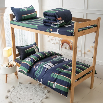 91家纺网 家纺一手货源 找家纺 乐居坊 2024新款亲肤棉美棉芦荟棉四件套学生宿舍床（8月）  热血高校