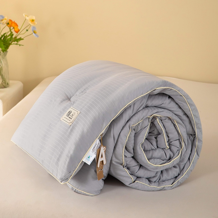 91家纺网 家纺一手货源 找家纺 森璐家纺 2024新款原棉提花大豆被 高级黑