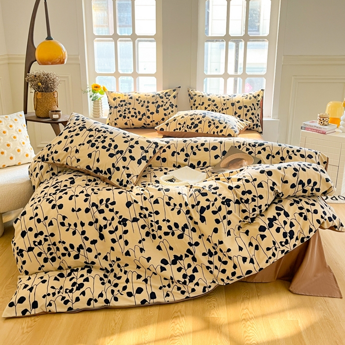 91家纺网 家纺一手货源 找家纺 千朵 2024新款全棉磨毛四件套 芊羽芊寻