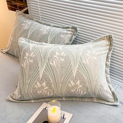 91家纺网 家纺一手货源 找家纺 （总）2024新款A类高克重立体浮雕牛奶绒加厚保暖系列-枕套