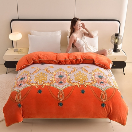 91家纺网 家纺一手货源 找家纺 （总）佳品居 2025新款A类牛奶绒印花单被套