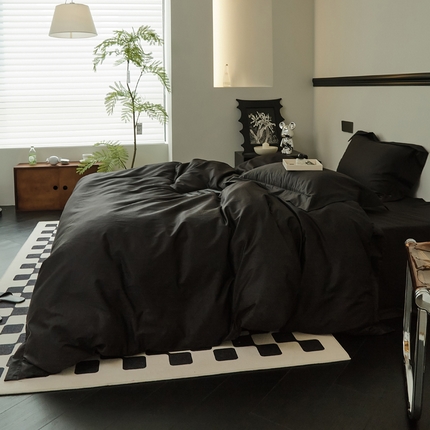 91家纺网 家纺一手货源 找家纺 2024新款60支长绒棉提花四件套--漫时光系列（常规版） 漫时光-神秘灰