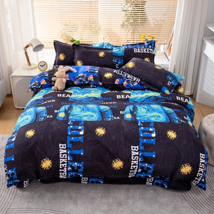 91家纺网 家纺一手货源 找家纺 乐居坊 2024新款亲肤棉美棉芦荟棉四件套新花型（8月）  魅力熊