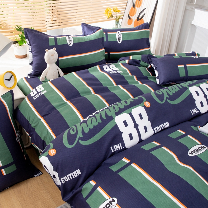 91家纺网 家纺一手货源 找家纺 乐居坊 2024新款亲肤棉美棉芦荟棉四件套新花型（8月）  热血高校