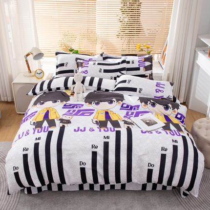 91家纺网 家纺一手货源 找家纺 乐居坊 2024新款亲肤棉美棉芦荟棉四件套新花型（8月）  JJ 20