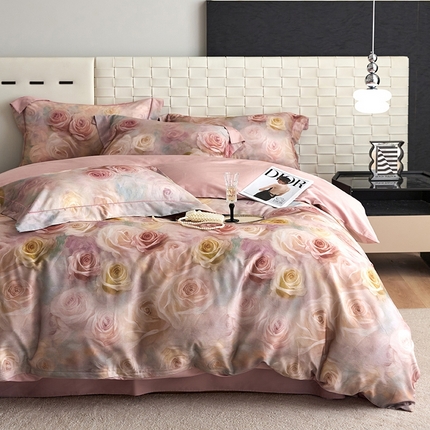 91家纺网 家纺一手货源 找家纺 （总）金奇达家纺 2025新款A类热启动智发热磨毛四件套-浮春绘