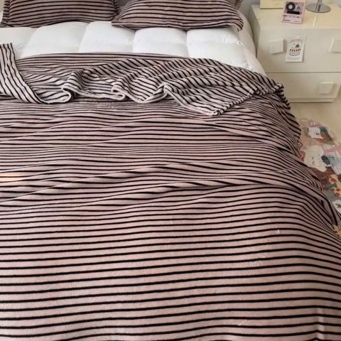 91家纺网 家纺一手货源 找家纺 川悦生活 2024新款高克重双面雪花绒毛毯 毛毯秋语-茶咖