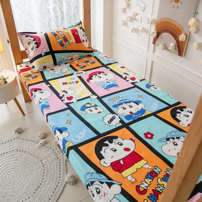 91家纺网 家纺一手货源 找家纺 乐居坊 2024新款亲肤棉美棉芦荟棉四件套学生宿舍床（8月）  哦买尬