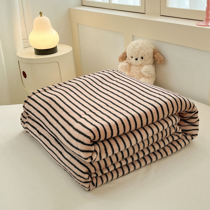 91家纺网 家纺一手货源 找家纺 川悦生活 2024新款高克重双面雪花绒毛毯 毛毯秋语-茶咖