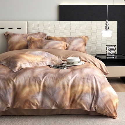 91家纺网 家纺一手货源 找家纺 （总）金奇达家纺 2025新款A类热启动智发热磨毛四件套-浮春绘