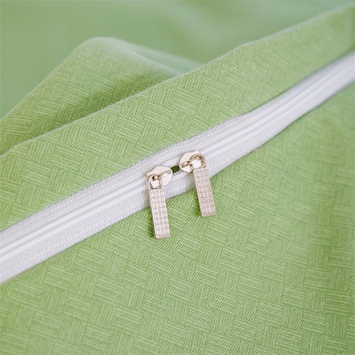 91家纺网 家纺一手货源 找家纺 宝时兰 2025新款加厚纯棉单被套生态磨毛全棉纯色双拼ab版被套单件 纯色-浅绿