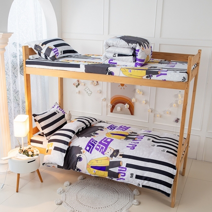 91家纺网 家纺一手货源 找家纺 乐居坊 2024新款亲肤棉美棉芦荟棉四件套学生宿舍床（8月）  JJ 20