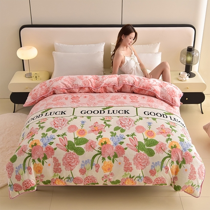 91家纺网 家纺一手货源 找家纺 （总）佳品居 2025新款A类牛奶绒印花单被套