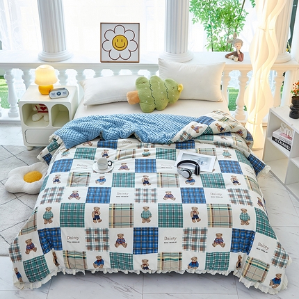 91家纺网 家纺一手货源 找家纺 （总）全美家居 2025新款韩版花边豆豆被