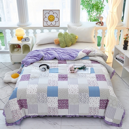 91家纺网 家纺一手货源 找家纺 （总）全美家居 2025新款韩版花边豆豆被