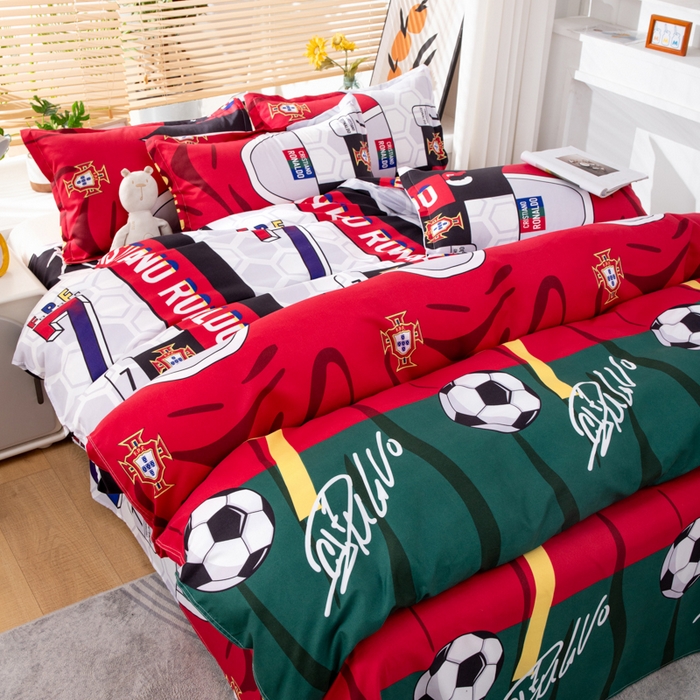 91家纺网 家纺一手货源 找家纺 乐居坊 2024新款亲肤棉美棉芦荟棉四件套新花型（8月）  追风少年