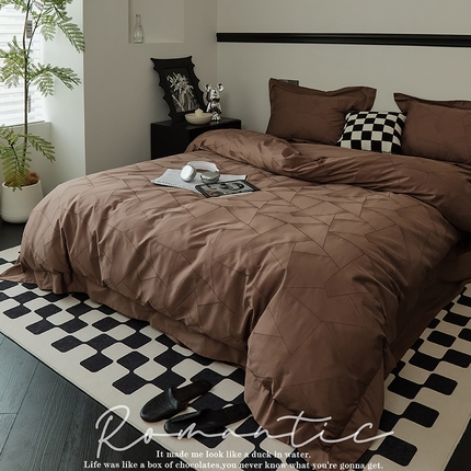 2024新款60支长绒棉提花四件套--漫时光系列（英文版） 漫时光-洛洛咖