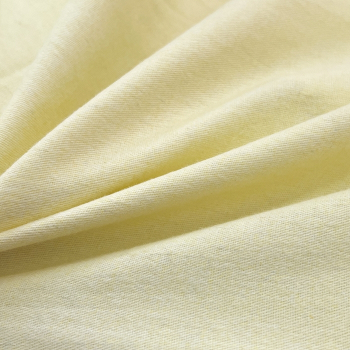 91家纺网 家纺一手货源 找家纺 菲梵家纺 2025新款纯色双拼全棉加厚磨毛刺绣款套单床单（自然光场景） 气质黄